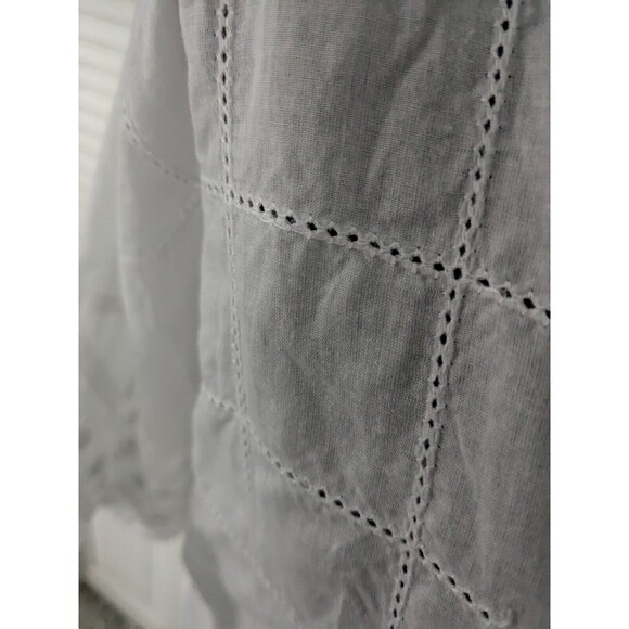 Madewell Broadway & Broome Top Women's S White Cotton Blouse Cottagecore Crochet - Picture 5 of 13